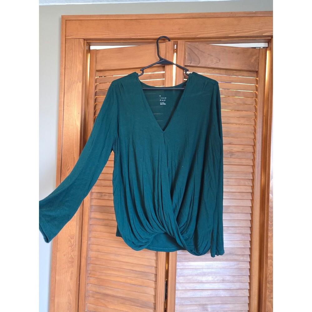 Olive Green Swoop Blouse
